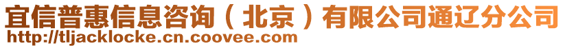 宜信普惠信息咨詢（北京）有限公司通遼分公司