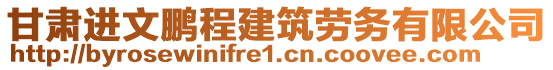 甘肅進(jìn)文鵬程建筑勞務(wù)有限公司