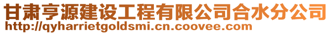 甘肅亨源建設工程有限公司合水分公司