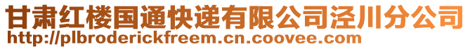 甘肅紅樓國通快遞有限公司涇川分公司