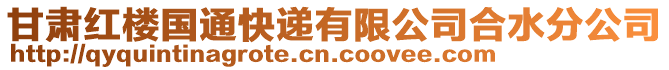 甘肅紅樓國(guó)通快遞有限公司合水分公司