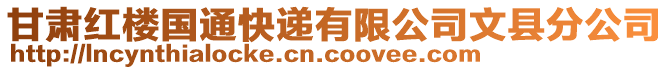 甘肅紅樓國通快遞有限公司文縣分公司