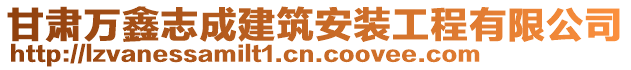 甘肅萬鑫志成建筑安裝工程有限公司