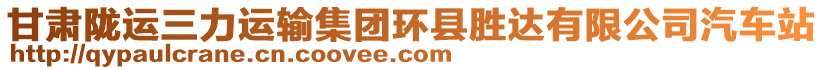 甘肅隴運(yùn)三力運(yùn)輸集團(tuán)環(huán)縣勝達(dá)有限公司汽車站