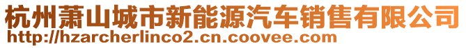 杭州蕭山城市新能源汽車銷售有限公司