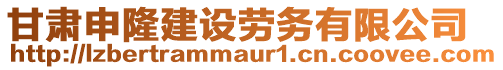 甘肅申隆建設(shè)勞務(wù)有限公司