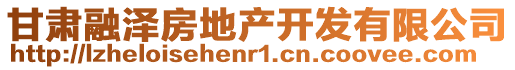 甘肅融澤房地產(chǎn)開(kāi)發(fā)有限公司