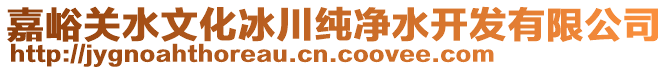 嘉峪关水文化冰川纯净水开发有限公司