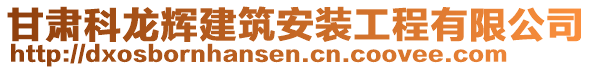 甘肅科龍輝建筑安裝工程有限公司