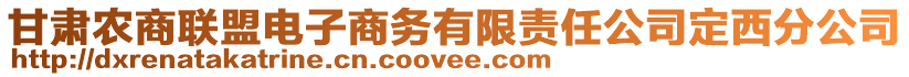 甘肅農(nóng)商聯(lián)盟電子商務(wù)有限責(zé)任公司定西分公司