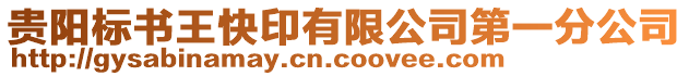 貴陽標書王快印有限公司第一分公司