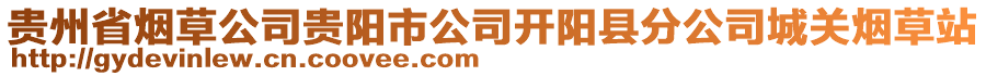 貴州省煙草公司貴陽(yáng)市公司開(kāi)陽(yáng)縣分公司城關(guān)煙草站