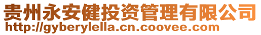 貴州永安健投資管理有限公司