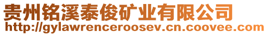 貴州銘溪泰俊礦業(yè)有限公司