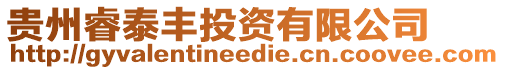 貴州睿泰豐投資有限公司