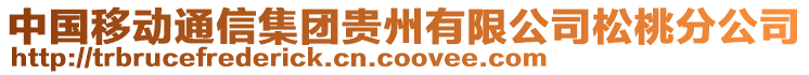 中國移動通信集團貴州有限公司松桃分公司