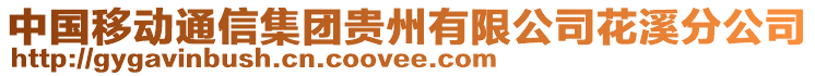 中國移動通信集團貴州有限公司花溪分公司