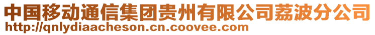 中國移動通信集團貴州有限公司荔波分公司