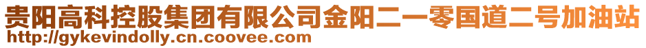 貴陽高科控股集團有限公司金陽二一零國道二號加油站