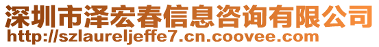 深圳市澤宏春信息咨詢有限公司