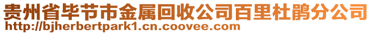 貴州省畢節(jié)市金屬回收公司百里杜鵑分公司