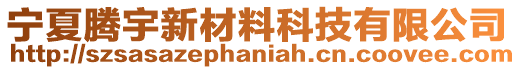 寧夏騰宇新材料科技有限公司