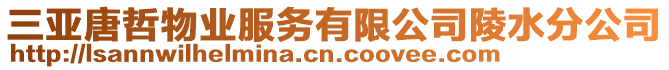 三亞唐哲物業(yè)服務(wù)有限公司陵水分公司