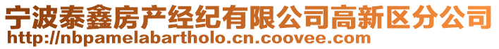 寧波泰鑫房產(chǎn)經(jīng)紀(jì)有限公司高新區(qū)分公司