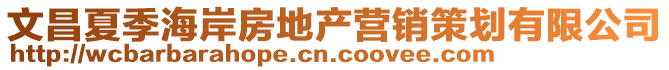 文昌夏季海岸房地產營銷策劃有限公司