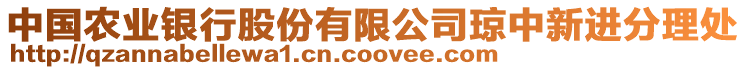 中國(guó)農(nóng)業(yè)銀行股份有限公司瓊中新進(jìn)分理處