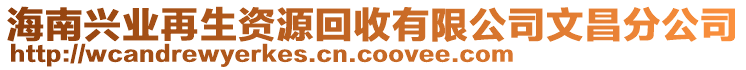 海南興業(yè)再生資源回收有限公司文昌分公司