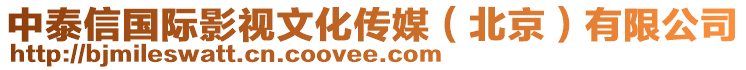 中泰信國際影視文化傳媒（北京）有限公司