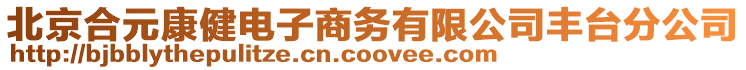 北京合元康健電子商務有限公司豐臺分公司