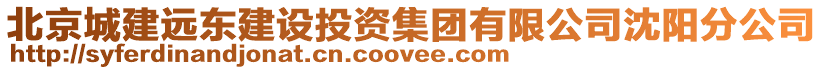 北京城建遠東建設(shè)投資集團有限公司沈陽分公司