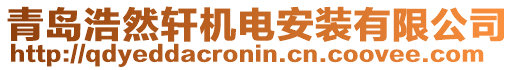 青島浩然軒機(jī)電安裝有限公司