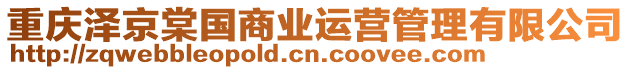 重慶澤京棠國(guó)商業(yè)運(yùn)營(yíng)管理有限公司