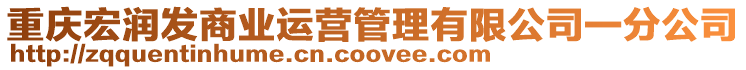 重慶宏潤發(fā)商業(yè)運(yùn)營管理有限公司一分公司