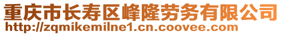 重慶市長(zhǎng)壽區(qū)峰隆勞務(wù)有限公司