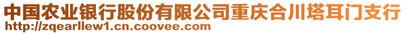 中國農(nóng)業(yè)銀行股份有限公司重慶合川塔耳門支行