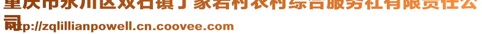 重慶市永川區(qū)雙石鎮(zhèn)丁家?guī)r村農(nóng)村綜合服務(wù)社有限責(zé)任公
司