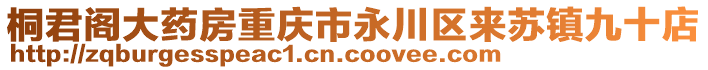 桐君閣大藥房重慶市永川區(qū)來(lái)蘇鎮(zhèn)九十店