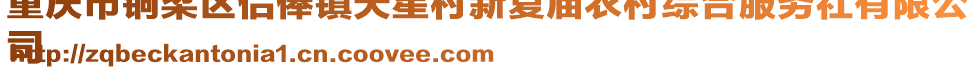 重慶市銅梁區(qū)侶俸鎮(zhèn)天星村新復(fù)廟農(nóng)村綜合服務(wù)社有限公
司