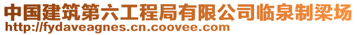 中國建筑第六工程局有限公司臨泉制梁場