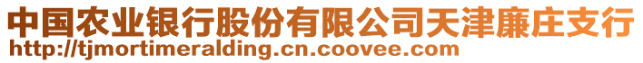 中國農(nóng)業(yè)銀行股份有限公司天津廉莊支行