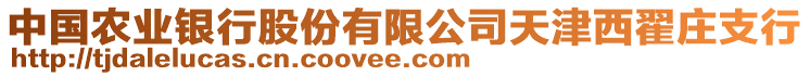 中國農(nóng)業(yè)銀行股份有限公司天津西翟莊支行