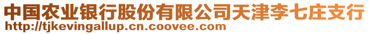 中國(guó)農(nóng)業(yè)銀行股份有限公司天津李七莊支行