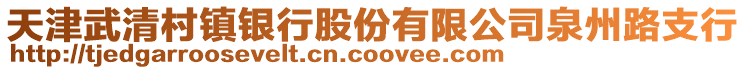 天津武清村鎮(zhèn)銀行股份有限公司泉州路支行