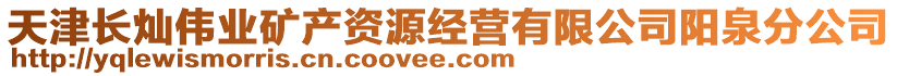 天津長燦偉業礦產資源經營有限公司陽泉分公司