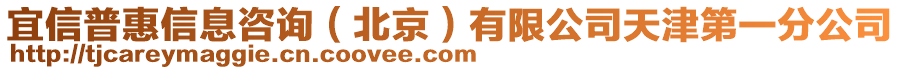 宜信普惠信息咨詢（北京）有限公司天津第一分公司