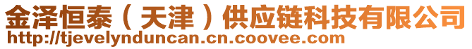 金澤恒泰（天津）供應(yīng)鏈科技有限公司